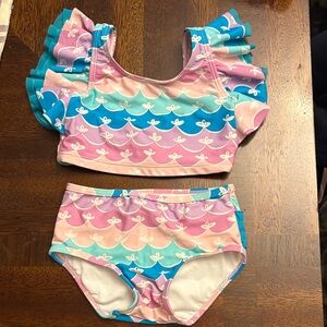 Ruffle Butts Pink and Blue Kids Swim Set